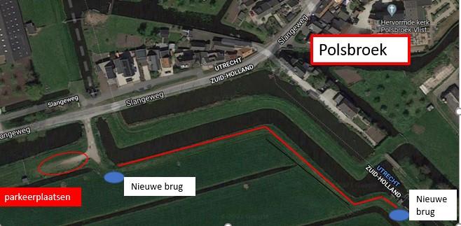 Kaart met locaties werkzaamheden aan knooppunt Polsbroek